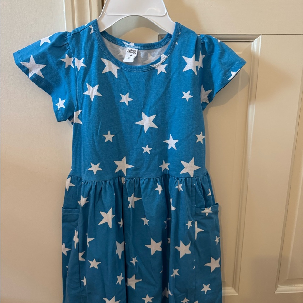 Two Harper Canyon Blue Dress with White Stars